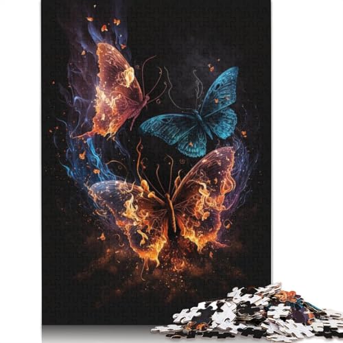 Puzzle für Erwachsene, Schöner Schmetterling, 1000-teiliges Puzzle, Kartonpuzzle für Erwachsene und Kinder ab 12 Jahren, Lernspiel, Herausforderungsspielzeug, 38 x 26 cm von LiJianXXXB