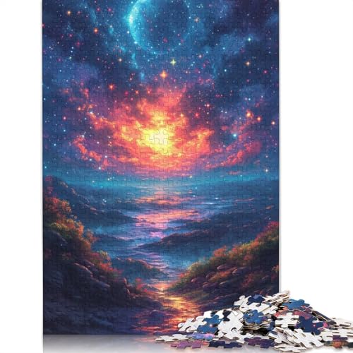 Puzzle für Erwachsene, Schönes Meer aus farbigen Sternen, Puzzle für Erwachsene, 1000 Teile, Kartonpuzzle für Erwachsene und Kinder, Spielspielzeug für Erwachsene, 38 x 26 cm von LiJianXXXB