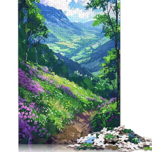 Puzzle für Erwachsene, The Green Mountain, Puzzle für Erwachsene, 1000 Teile, Kartonpuzzle für Erwachsene und Kinder, Spielspielzeug für Erwachsene, 38 x 26 cm von LiJianXXXB