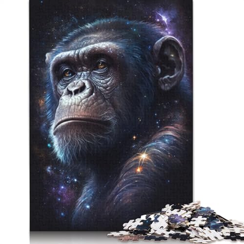 Puzzle für Erwachsene, Tier-Galaxie, AFFE, Puzzle für Erwachsene, 1000 Teile, Holzpuzzle für Erwachsene und Kinder ab 12 Jahren, Entspannungspuzzle, Spielegröße: 75 x 50 cm von LiJianXXXB