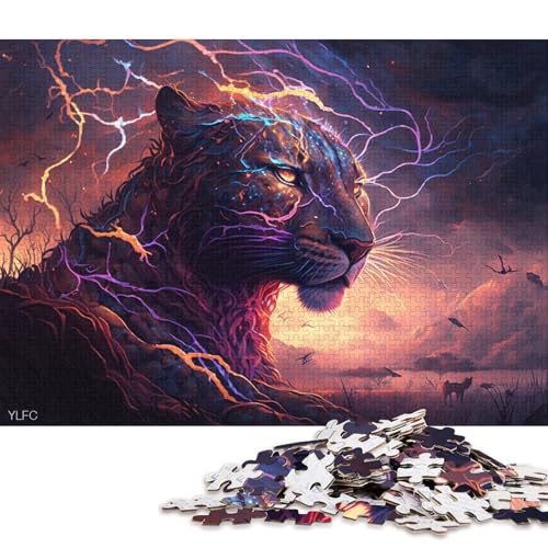 Puzzle für Erwachsene, Tier-Leoparden-Puzzle für Erwachsene, 1000 Teile, Holzpuzzle für Erwachsene und Kinder ab 12 Jahren, schwieriges und anspruchsvolles Puzzle, 75 x 50 cm von LiJianXXXB