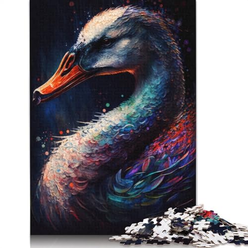 Puzzle für Erwachsene, Traumschwan, 1000 Teile, Puzzle, Holzpuzzle, geeignet für Erwachsene und Kinder über 12 Jahre, Familiendekoration, 75 x 50 cm von LiJianXXXB