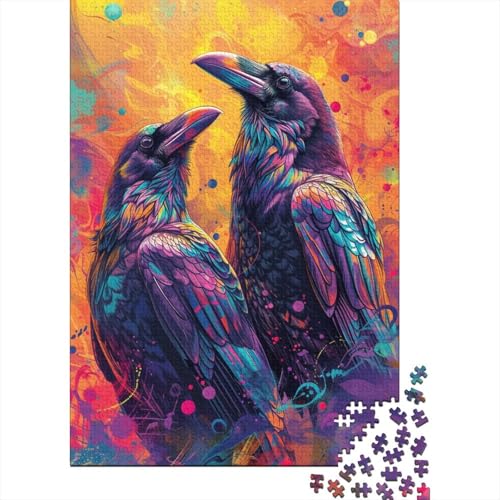 Puzzle für Erwachsene, Wolf, bunt, 1000 Teile, Holzpuzzle für Erwachsene und Kinder ab 12 Jahren, Puzzle für Erwachsene, Geschenke, 50 x 75 cm von LiJianXXXB