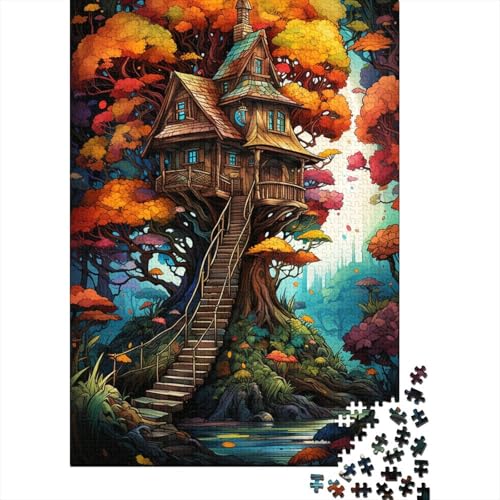 Puzzle für Erwachsene, farbenfrohe Psychedelia mysteriöser Totenköpfe, 1000 Teile, Holzpuzzle für Erwachsene und Kinder ab 12 Jahren, anspruchsvolles Puzzle für Erwachsene, 50 x 75 cm von LiJianXXXB