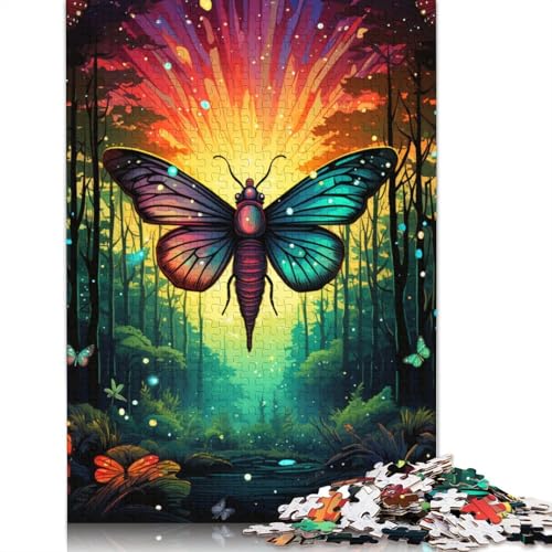 Puzzle für Erwachsene, farbenfrohe Psychedelie des Sternenhimmels, Insekten, Puzzle 1000 Teile, Holzpuzzle für Erwachsene und Kinder, Entspannungspuzzle, Spiele, Größe 75 x 50 cm von LiJianXXXB