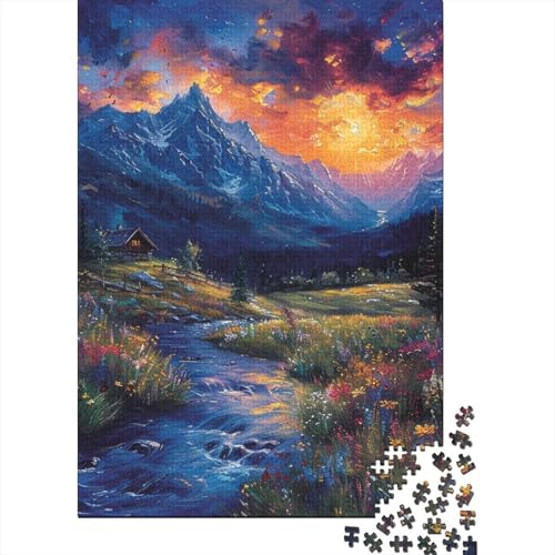 Puzzle für Erwachsene, farbenfrohes Traumgemälde, Puzzle für Erwachsene, 1000 Teile, für Erwachsene und Kinder, Holzbrettpuzzle, Lernpuzzle, Familienspiel, Größe: 75 x 50 cm von LiJianXXXB