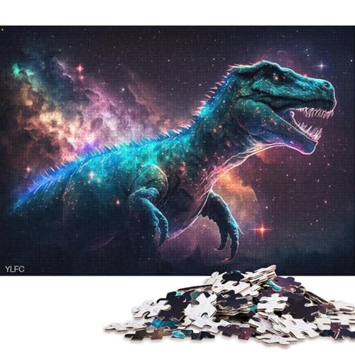 Puzzle für Erwachsene, kosmische Galaxie, Dinosaurier, 1000 Teile, Puzzle für Erwachsene, Holzpuzzle für Erwachsene und Kinder, Familienaktivitätspuzzle, 75 x 50 cm von LiJianXXXB