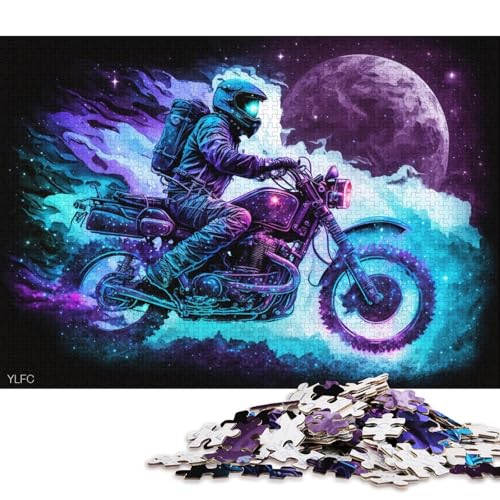 Puzzle für Erwachsene, kosmisches Motorrad, Puzzle für Erwachsene, 1000 Teile, Holzpuzzle für Erwachsene und Familien, Spielzeug, Denkspiel (Größe 75 * 50 cm) von LiJianXXXB