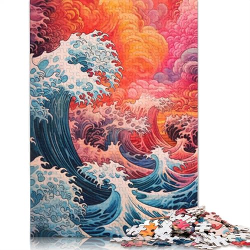 Puzzle für Erwachsene, schöne Welle, 1000-teiliges Erwachsenenpuzzle, Kartonpuzzle für Erwachsene und Kinder ab 12 Jahren, tolles Geschenk für Erwachsene, 38 x 26 cm von LiJianXXXB