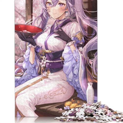 Puzzle für Erwachsene,1000 Teile,Genshin Impact Keqing-Puzzle für Erwachsene,Kartonpuzzle,anspruchsvolle Spielpuzzles (Größe 38 x 26 cm) von LiJianXXXB