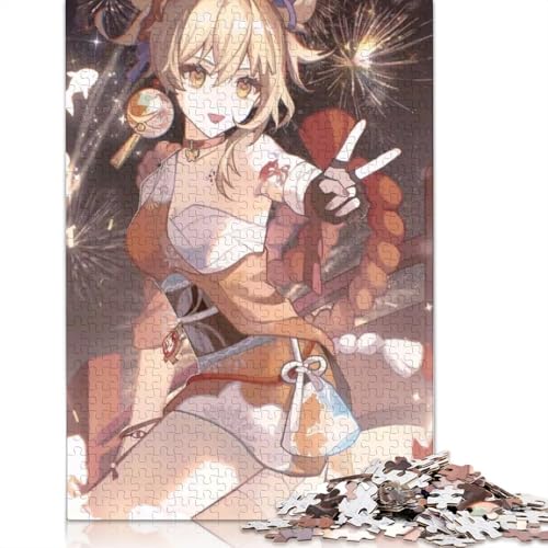 Puzzle für Erwachsene,1000 Teile,Genshin Impact-Puzzle für Erwachsene,Kartonpuzzle,anspruchsvolle Spielpuzzles (Größe 38 x 26 cm) von LiJianXXXB