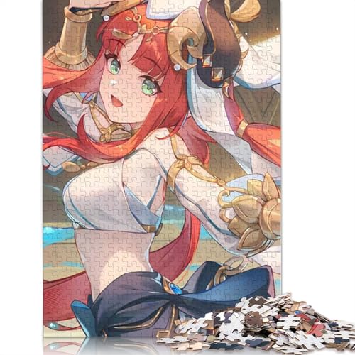 Puzzle für Erwachsene,Genshin Impact,1000 Teile,Holzpuzzle für Erwachsene und Familien,Puzzle,Mitmachspiel (Größe 75 x 50 cm) von LiJianXXXB