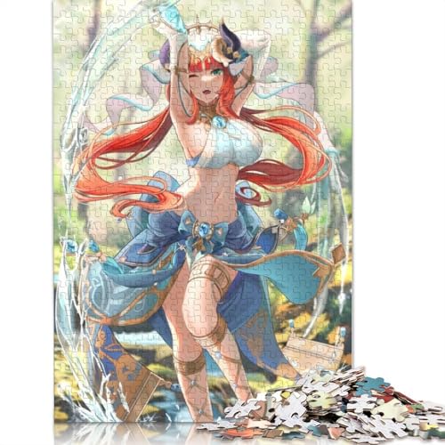 Puzzle für Erwachsene,Genshin Impact,1000-teiliges Puzzle,Holzpuzzle für Erwachsene und Kinder ab 12 Jahren,Weihnachtspuzzlegeschenke (Größe 75 x 50 cm) von LiJianXXXB