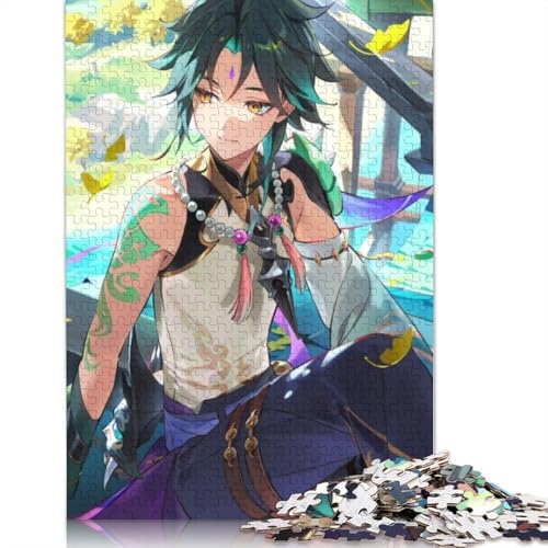 Puzzle für Erwachsene,Genshin Impact Puzzle 1000 Teile für Erwachsene,Holzpuzzle,geeignet für Erwachsene und Kinder über 12 Jahre,lustiges Geschenk (Größe 75 x 50 cm) von LiJianXXXB