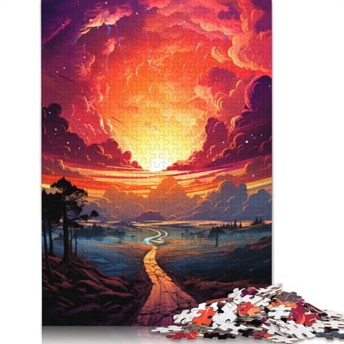 Puzzle für Erwachsene,farbenfrohe psychedelische Schönheitslandschaft,1000 Teile,Puzzle für Erwachsene,Holzpuzzle für Erwachsene und Kinder ab 12 Jahren,tolles Geschenk für Erwachsene und Kinder von LiJianXXXB