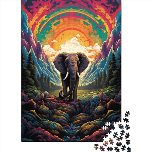 Puzzle für Erwachsene 1000 Teile Buntes psychedelisches Fantasiehaus-Puzzle für Erwachsene Holzpuzzle Herausforderndes Spiel 50x75 cm von LiJianXXXB