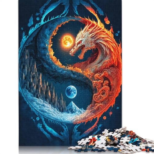 Puzzle für Erwachsene 1000 Yin und Yang Puzzle für Kinder, Kartonpuzzle, Heimdekoration, 38 x 26 cm von LiJianXXXB