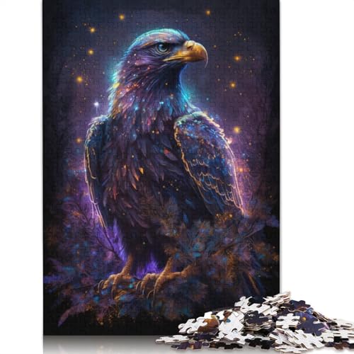 Puzzle für Erwachsene Adler, Blume, Galaxie, Puzzle für Erwachsene, 1000 Teile, Papppuzzle für Erwachsene und Kinder ab 12 Jahren, Entspannungspuzzle, Spielegröße: 38 x 26 cm von LiJianXXXB