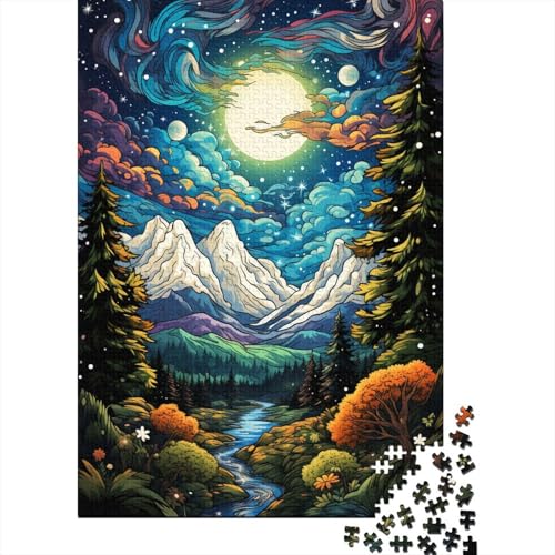 Puzzle für Erwachsene und Kinder, 1000 Teile, Olympus, farbenfrohes psychedelisches Puzzle für Erwachsene, Holzpuzzle, anspruchsvolles Spiel, Puzzle, 50 x 75 cm von LiJianXXXB