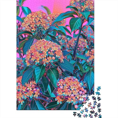 Puzzle für Erwachsene und Kinder, 1000 Teile, farbenfrohes psychedelisches Japanisches Drachen-Puzzle für Erwachsene, Holzpuzzle, anspruchsvolles Spiel, Puzzle, 50 x 75 cm von LiJianXXXB