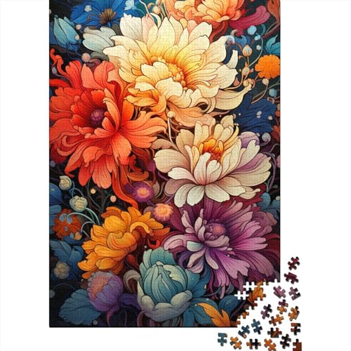 Puzzle für Erwachsene und Kinder, 1000 Teile, farbenfrohes psychedelisches Tierzebra-Puzzle für Erwachsene, Holzpuzzle, anspruchsvolles Spiel, Puzzle, 50 x 75 cm von LiJianXXXB