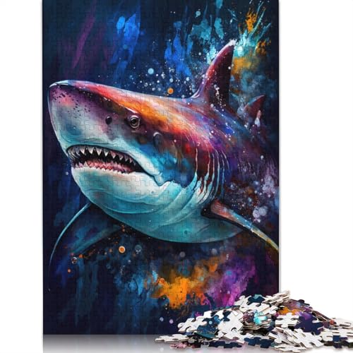 Puzzle für Erwachsene und Kinder, Bottom Shark, 1000 Teile, für Erwachsene, Geschenke, Kartonpuzzle für Jugendliche und Erwachsene, Denkspiel, 38 x 26 cm von LiJianXXXB