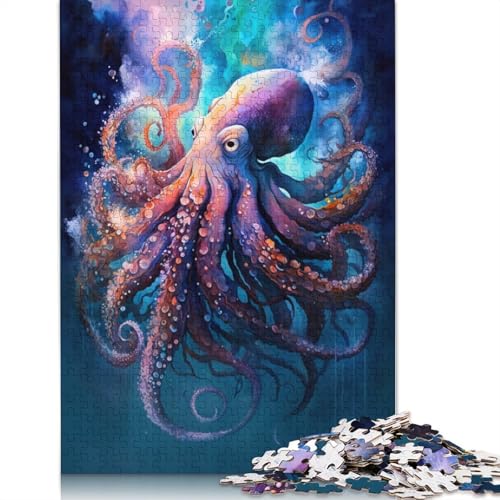 Puzzle für Erwachsene und Kinder, Unterwasser-Oktopus, 1000 Teile, für Erwachsene, Geschenke, Holzpuzzle für Jugendliche und Erwachsene, Denkspiel, 75 x 50 cm von LiJianXXXB