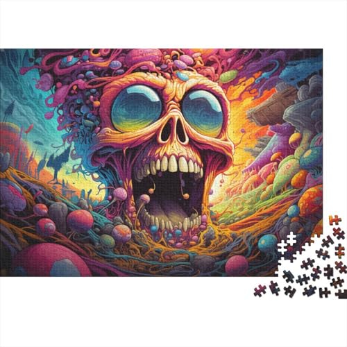 Puzzle für Erwachsene und Kinder, farbenfrohes psychedelisches Kunstpuzzle, 1000 Teile für Erwachsene, Holzpuzzle für Erwachsene und Familien, tolles Geschenk für Erwachsene, 50 x 75 cm von LiJianXXXB