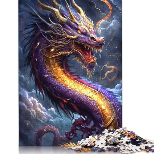 Puzzle für Kinder, Cosmic Fantasy Dragon, 1000-teiliges Puzzle für Erwachsene, Kartonpuzzle für Erwachsene und Kinder, tolles Geschenk für Erwachsene, 38 x 26 cm von LiJianXXXB