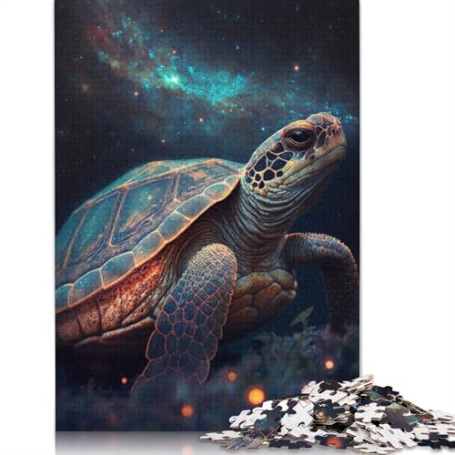 Puzzle für Kinder, Galaxy Turtle-Puzzle 1000 Teile für Erwachsene, Holzpuzzle für Erwachsene und Kinder ab 12 Jahren zur Heimdekoration, Größe: 75 x 50 cm von LiJianXXXB