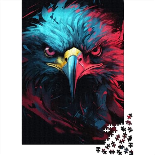 Puzzle mit 1000 Teilen, Adler-Kunstpuzzle für Erwachsene, Holzpuzzle, tolle Geschenke zu Weihnachten (Größe 75 x 50 cm) von LiJianXXXB