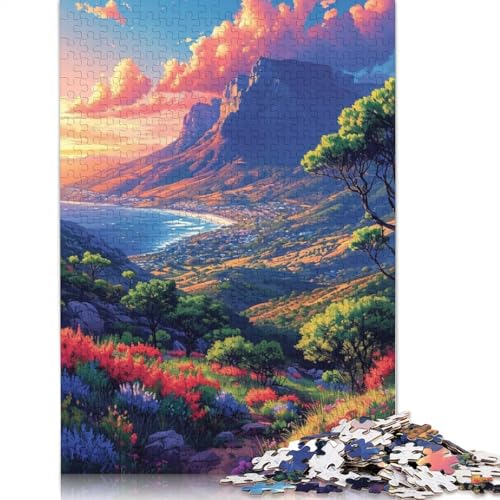 Puzzle mit 1000 Teilen, Bunte Berge, Puzzle für Kinder, Holzpuzzle für Familienspaß und Spieleabend, 75 x 50 cm von LiJianXXXB