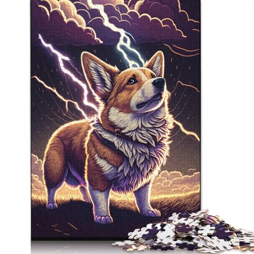 Puzzles 1000 Teile Dream Corgi Puzzle für Erwachsene Holzpuzzles, herausfordernd zu vervollständigen, Aber lustig und humorvoll, Größe: 75 x 50 cm von LiJianXXXB