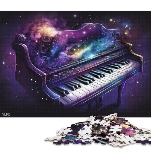 Puzzles Cosmic Galaxy Piano, 1000-teiliges Puzzle, Kartonpuzzle für Erwachsene und Kinder, tolles Geschenk für Erwachsene, 38 x 26 cm von LiJianXXXB