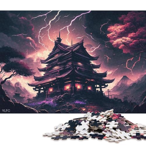 Puzzles Japanischer Tempel, 1000-teiliges Puzzle, Kartonpuzzle für Erwachsene und Kinder, tolles Geschenk für Erwachsene, 38 x 26 cm von LiJianXXXB