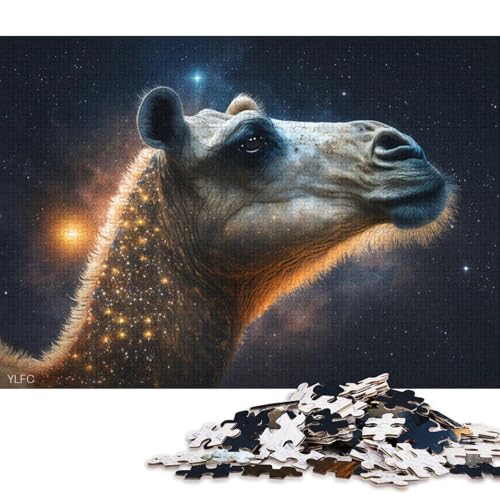 Teenager-Puzzle Cosmic Camel 1000 Teile Puzzle aus Karton Geeignet für Erwachsene und Teenager ab 12 Jahren Tolle Geschenke und Spielzeuge 38x26cm von LiJianXXXB