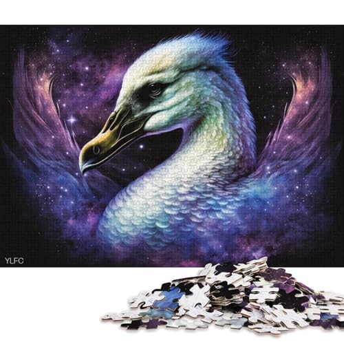 Teenager-Puzzle Cosmic Dream Swan 1000 Teile Puzzle aus Pappe, geeignet für Erwachsene und Teenager ab 12 Jahren, tolle Geschenke und Spielzeuge, 38 x 26 cm von LiJianXXXB