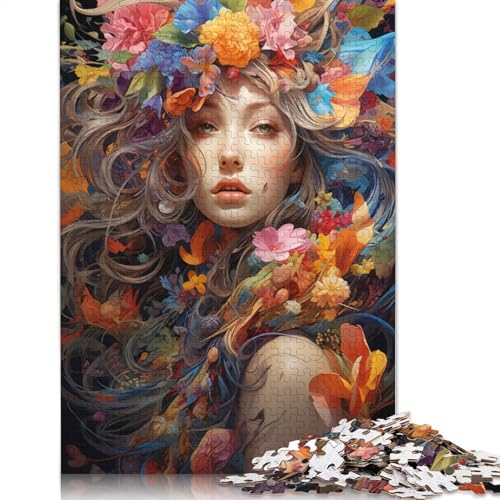 für Erwachsene, 1000 Teile, schönes, farbenfrohes Frauen-Puzzle, für Kinder, Kartonpuzzle, dekomprimierendes, intellektuelles Lernspielzeug, 38 x 26 cm von LiJianXXXB