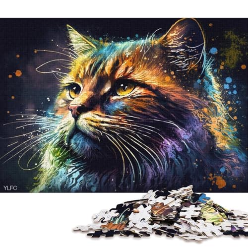 für Erwachsene 1000-Teile Puzzle-Geschenke, Bunte Garfield-Puzzles für Erwachsene, Papppuzzles, Lernspielzeug (Größe 38 * 26 cm) von LiJianXXXB