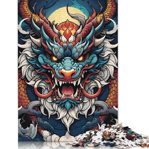 für Erwachsene 1000-teiliges Puzzle Fantasie Fliegender Drache Puzzles Papppuzzles Lernspielzeug 38x26cm von LiJianXXXB