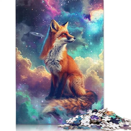 für Erwachsene 1000-teiliges Puzzle Fuchs in den Wolken Puzzle aus Pappe, Lernspielzeug, 38 x 26 cm von LiJianXXXB