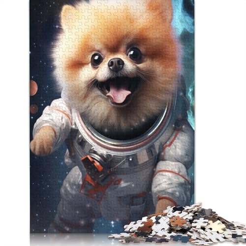 für Erwachsene Puzzle Hund im Weltraum Puzzle 1000 Teile für Erwachsene Kartonpuzzle für Erwachsene und Kinder ab 12 Jahren Puzzle Denkspiel Größe 38x26cm von LiJianXXXB