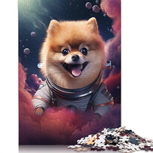 für Erwachsene Puzzle Hund im Weltraum Puzzle 1000 Teile für Erwachsene Kartonpuzzle für Erwachsene und Kinder ab 12 Jahren Puzzle Denkspiel Größe 38x26cm von LiJianXXXB