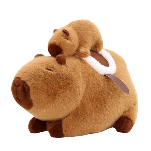 Liakyunf Ausgestopfte Capybara -Spielzeug, Capybara Puppe | Nette ausgestopfte Capybara -Puppe mit Baby | Sensorisches weiches Spielzeug, hugbierbar beruhigend nach Hause stickig, tierisches von Liakyunf