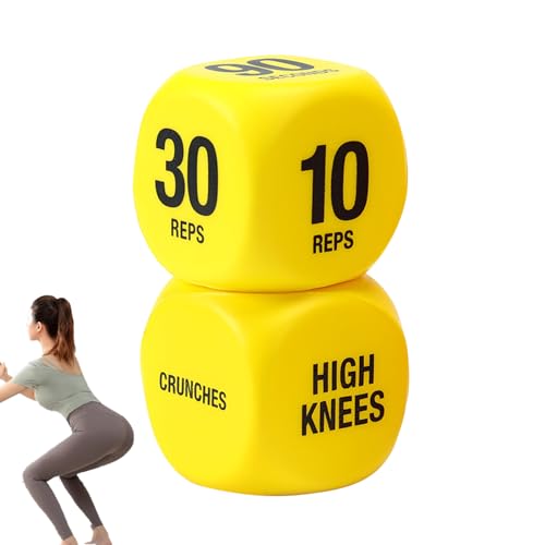 Liakyunf Fitness-Würfel | EIN Paar Home Training Würfelspiel Für Frauen - Tragbares Fitness Zubehör Für Kniebeugen Liegestütze Anfänger Reise Outdoor Zuhause Liakyunf Fitness-Würfel | EIN Paar Home Training Würfelspiel Für Frauen - Tragbares Fitness Zubehör Für Kniebeugen Liegestütze Anfänger Reise Outdoor Zuhause von Liakyunf