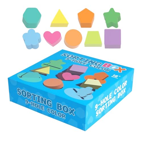 Liakyunf Formensortierspiel Für Kleinkinder | 9 Fächer Sensorik Box Aus Holz Mit Farben Und Formen Zuordnen - Interaktives Lernspielzeug Zur Frühförderung Für Kindergarten Und Vorschule Liakyunf Formensortierspiel Für Kleinkinder | 9 Fächer Sensorik Box Aus Holz Mit Farben Und Formen Zuordnen - Interaktives Lernspielzeug Zur Frühförderung Für Kindergarten Und Vorschule von Liakyunf