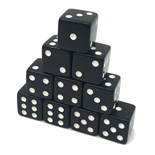 10 Pack 16mm Acryl Würfel Six Sided Spot Dice Casino Würfel von LianShi