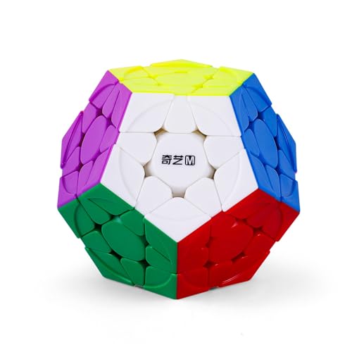 LiangCuber QY Toys QiHeng M Magnetischer Megaminx-Würfel, Qiheng 3 x 3 Megaminx magnetischer Speed-Würfel, ohne Aufkleber, fünfeckiger Dodekaederwürfel (2024 magnetische Version) von LiangCuber