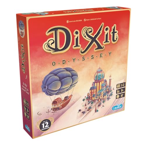 Libellud, Dixit Odyssey (Auflage 2024), Grundspiel, Familienspiel, Kartenspiel, 3-12 Spieler, Ab 8+ Jahren, 30 Minuten, Deutsch von Libellud