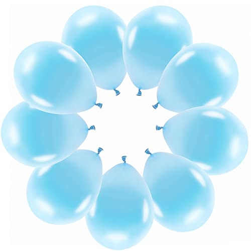 10 Metallic Hellblau Luftballons Eco Ballons Made in EU Deko Geburtstag Kinder Erwachsene Hochzeit Party farbenfrohe Ballons Helium geeignet von Libetui